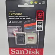SANDISK EXTREME MICROSD CARD WITH EXTREME CAPTURE, TRANSFER AND APP SPEEDS 32GB