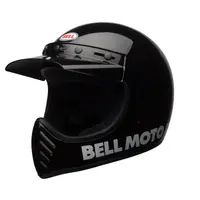 在飛比找蝦皮商城優惠-BELL MOTO3 素色 經典黑 全罩 山車帽 越野帽 安