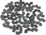 Lego 50 New Dark Bluish Gray Tiles Modified Facet 2 x 2 Corner with Cut Corner