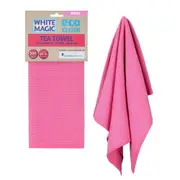 White Magic Reusable 70x50cm Tea Towel Absorbent Cleaning/Drying Cloth Rose