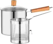 Ungtyb Camping Cooking Pot, Stainless Steel Pot, Cooking Oil Container, Outdoor Cooking Container, Multi-use Cooking Pot for Home and Camping Use