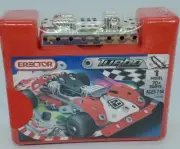 New Erector Red Race Car Turbo Set Model 2350A 70+ Parts Meccano Schylling