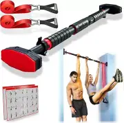 Versatile Adjustable Pull Up Bar with 2 Resistance Bands - Easy Installation