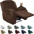 MAXIJIN Velvet 4 Piece Recliner Cover Stretch Plush Soft Cover for Recliner Chai