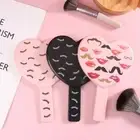 Cute Handheld Makeup Mirror Eyelash Pattern Square Mirrors