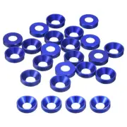 20 Pcs M6 Countersunk Washer Aluminum Alloy Countersunk Finish Washer, Dark Blue