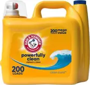 (ARM & HAMMER Liquid Laundry Detergent Soap, Clean Burst, 200 fl oz, 200 Loads)