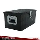 Black 20"X12"X9.5" Aluminum Truck Bed Tool Box Trailer Storage Toolbox w/Lock