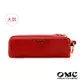 【OMC】義大利植鞣革橫式簡約牛皮零錢包-大款(紅色)