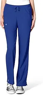 [WonderWink] Women's Drawstring Pant, Galaxy Blue, Small Tall