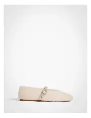 [Witchery] Lottie Textured Flats in Oat