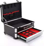 Portable Aluminum Tool Box with Drawer Storage Carrying Toolbox