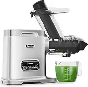 [Aeitto] Cold press juicer machines, 3.6 inch wide channel, large capacity, high juice performance, 2 modes of chew juicer, easy to clean slow juicer for