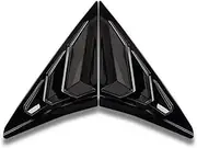 Compatible with Honda Civic 10th Gen 2016-2020 Hatchback Rear Window Louver Shutter Cover Side Vent Trim Windshield Cover Car Accessories(Black)