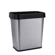 Bath Bliss 8L Stainless Steel Waste Bin Dimensions: 9.84" x 6.69" x 10.63"