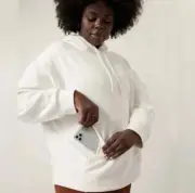 NWT**Athleta Retroplush II Hoodie-Magnolia White**Plus Size 3X