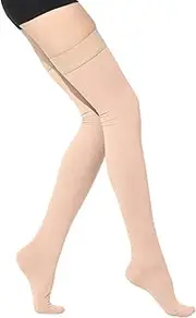 Ztl Thigh High Compression Stockings Women Men, 30-40 mmHg