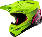 Alpinestars Supertech S-M10 Unite, motocross helmet , color: Neon-Yellow/Black/Pink , size: XXL