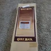 Vintage MCM Gold Brass Quilt Blanket Towel Rack Stand Display Holder New In Box
