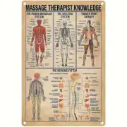 Massage Therapist Anatomy Knowledge Vintage Tin Metal Sign Decoration 8×12 S024