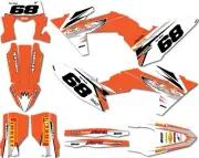 Custom graphics full kit SHOCKWAVE style fits KTM EXC models 2024 2025 decals