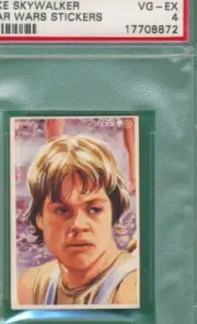 PSA 4 LUKE SKYWALKER 1980 STAR WARS YOPLAIT SPAIN 23 GRADED VG-EX RARE ESB-TPHLC