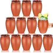 12 Sets Cantaritos De Barro Mexicanos 16 oz Cantaritos Shooters Pottery Taco Tuesday Mexican Clay Cup Fiesta De Barro Mexicanos Cocktail Cups Cocktail Glasses for Margaritas Mojitos