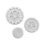 3Pcs/Set Plastic Gear Shape Plunger Cutter DIY Cake Sugarcraft Decor TooRA