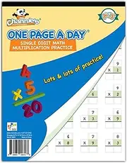 Channie's One Page A Day Single Digit (Beginner) Multiplication Practice Workbook for 2nd-3rd Grades