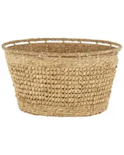 Peyton Lane Seagrass Handmade Woven Oval Decorative & Functional Storage Basket