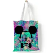 Anime Mickey Mouse C Tote Bag Canvas Shoulder Bag Kawaii Eco Shopping Bag