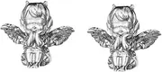 Dresser Knobs 2 Pack Brass Shoe Cabinet Bedside Table Girl Handle Wardrobe Drawer Cabinet Handle Bright Silver
