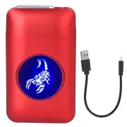 (Red Scorpion)Cigarette Case With Lighter USB Rechargeable Cigarette Case JY