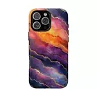 Marble Sunset Orange Purple - Phone Cover Case for iPhone 16 15 14 13 12 11