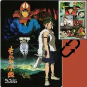 Movic Studio Ghibli Princess Mononoke Shitajiki Underlay Pencil Board Japan