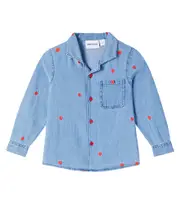 [Mini Rodini] Mini Rodini Embroidered denim shirt Y 10/11 blue