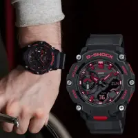 在飛比找momo購物網優惠-【CASIO 卡西歐】G-SHOCK 火焰紅黑雙顯手錶(GA