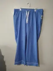Old Navy Pajama Bottoms Pants Womens XL Blue With White Stars Flare Leg