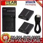 2 Battery /Charger For Panasonic Lumix DMC-FT5 DMC-FT6 DMC-FT7 DMC-LZ40 DMC-TZ40