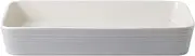 [Royal Doulton] Gordon Ramsay Maze 1054425 40cm Rectangular Roaster, Light Grey, Porcelain, 4.85 liters
