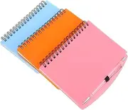 HOODANCOS 3 Sets Pocket Notebooks Aesthetic Spiral Design Small Writing Notebooks with Pens for School Supplies Note Taking and Sketching the Go Compact for Easy Carrying