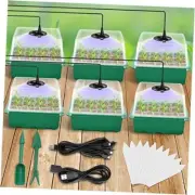 【Upgraded Height】 Seed Starter Tray with Grow Light - 6 Pcs Seed Starter Green2