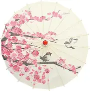 Retro Style Oil Paper Umbrella Stage Performance Prop Umbrella Large Printed Lace Umbrella Wedding Supplies Retro Decor Decorative Paper Umbrella Old Fashioned Wood Parasol