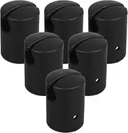 UPKOCH 6pcs Trampoline Leg & Pole Caps Black Fiber Protectors for Frame Ends Universal Outdoor Trampoline Accessories Replacement Tube Covers