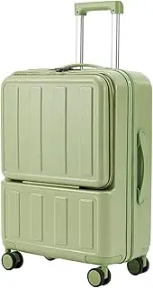 [VHVYWY] Carry On Suitcase Front Opening Hardshell Suitcases ABS Hard Shell Luggage with 360° Spinner Wheels and USB Charging Port 01,26inch