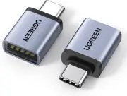 USB C to USB Adapter 10Gbps 2 Pack Type A Female to Type C Male Adaptor Aluminum