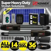 Kenner Farm 1200kg E Double Swing Gate Opener with 40w Full Solar 14 Accessories