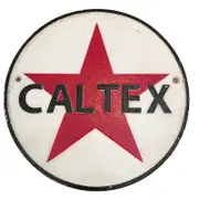 Caltex Cast Iron Sign Petrol Oil Wall Plaque