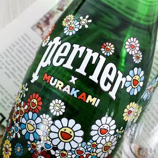 【PERRIER X TAKASHI MURAKAMI】村上隆 法國 沛綠雅 氣泡天然礦泉水 750ML 玻璃瓶 聯名