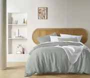 Sage French Linen Quilt Cover Set